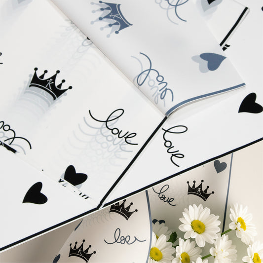 Valentine Love Heart Bouquet Packing Paper 20 Sheets Pack