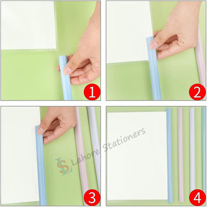 Documents Slider Bar Files Holder Transparent Plastic High Quality 10 Pcs A4 Size