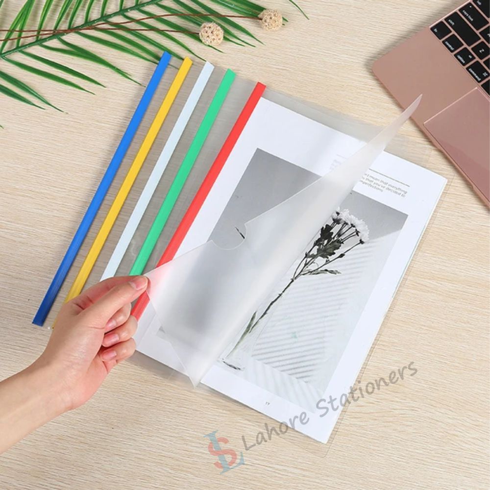Documents Slider Bar Files Holder Transparent Plastic High Quality 10 Pcs A4 Size
