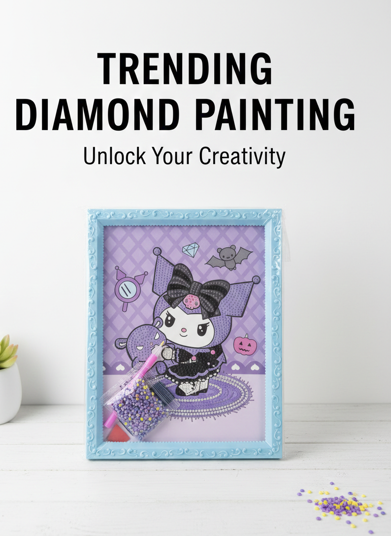 Diamond Painting Kit, Diamond Dot Painting , Gem Art, 5D DIY. (5X4”)