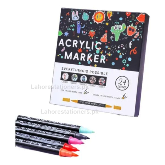 Acrylic Marker PensPermanent Paint Markers (12 & 24 Colors)