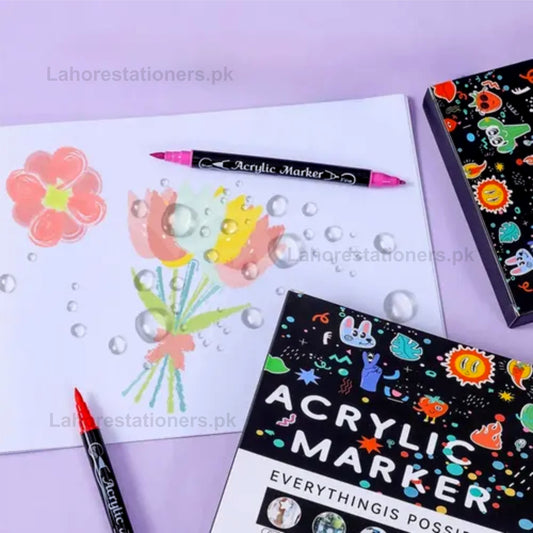 Acrylic Marker PensPermanent Paint Markers (12 & 24 Colors)