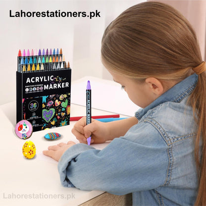 Acrylic Marker PensPermanent Paint Markers (12 & 24 Colors)