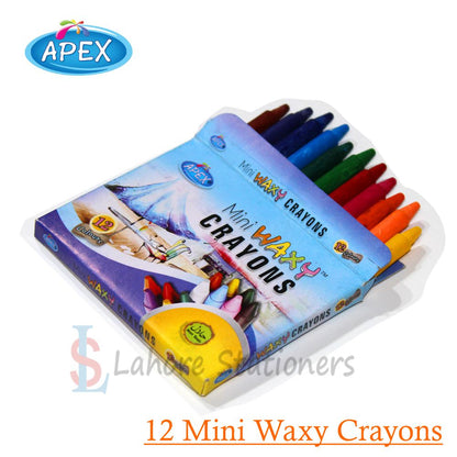 Apex Mini Wax Crayons 12 Colours