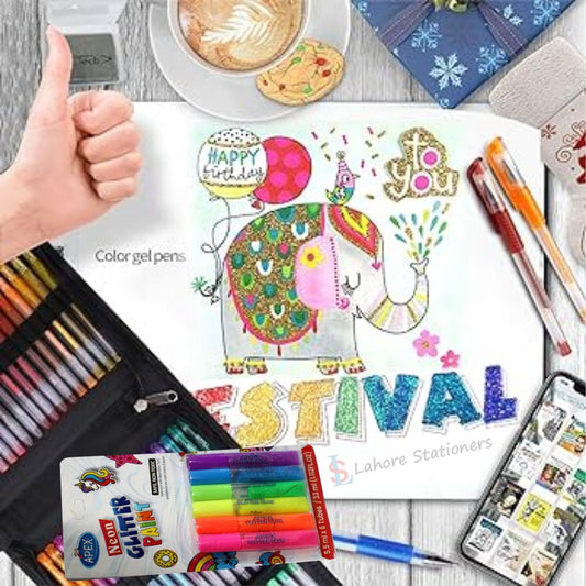 Glitter Paints Glue APEX Neon