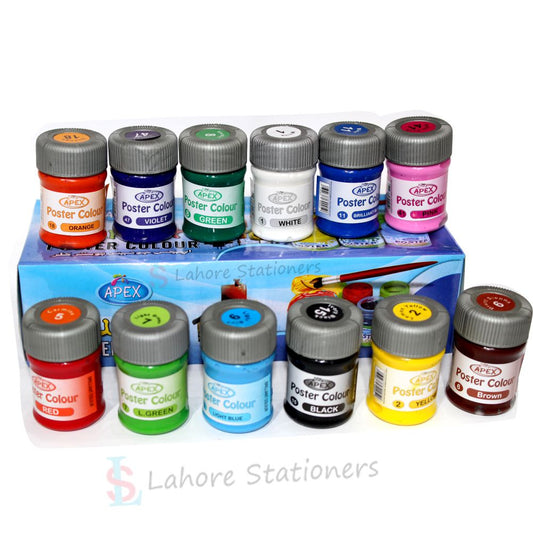 Poster Colors 12Pcs Apex Junior