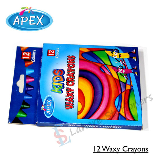 Apex Wax Crayons For Kids 12 Colours