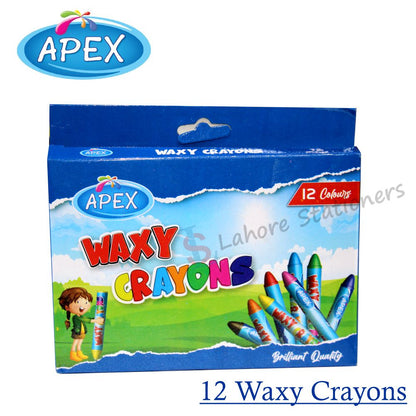 Apex Wax Crayons Brilliant Quality 12 Pcs Colours Crayons