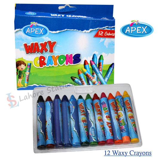 Apex Wax Crayons Brilliant Quality 12 Pcs Colours Crayons