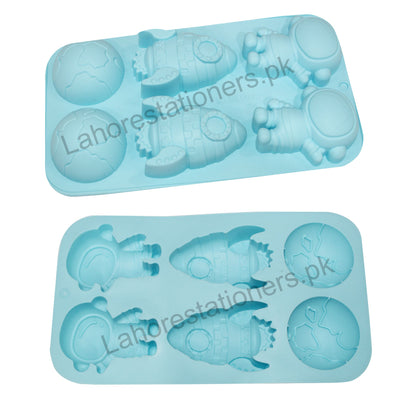 kiddo art Rocket Earth Silicone Mold for Chocolate, Cement, Concrete, Plaster & Crafts