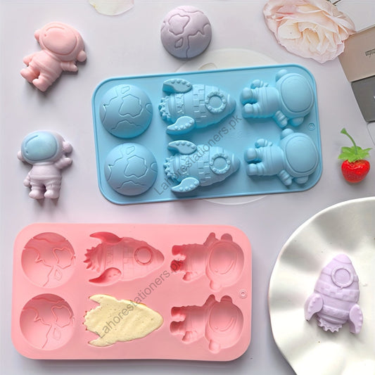 kiddo art Rocket Earth Silicone Mold for Chocolate, Cement, Concrete, Plaster & Crafts