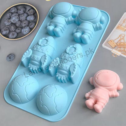 kiddo art Rocket Earth Silicone Mold for Chocolate, Cement, Concrete, Plaster & Crafts