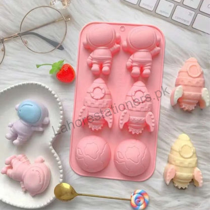 kiddo art Rocket Earth Silicone Mold for Chocolate, Cement, Concrete, Plaster & Crafts