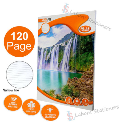 Atlas Register 120 Pages Narrow Line Imported Paper High Quality Register