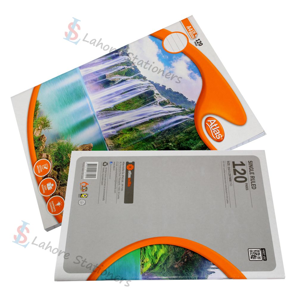 Atlas Register 120 Pages Narrow Line Imported Paper High Quality Register