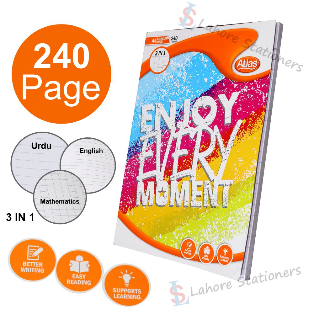 Atlas Register 3 in 1 Imported Paper 200 Pages