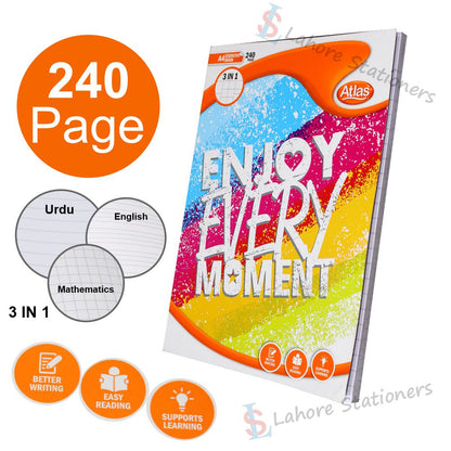 Atlas Register 3 in 1 Imported Paper 200 Pages