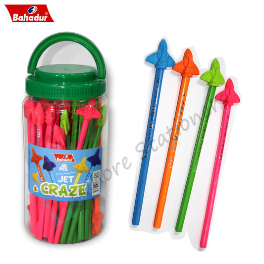 Bahadur Jet Craze Lead Pencil Jar of 48Pcs