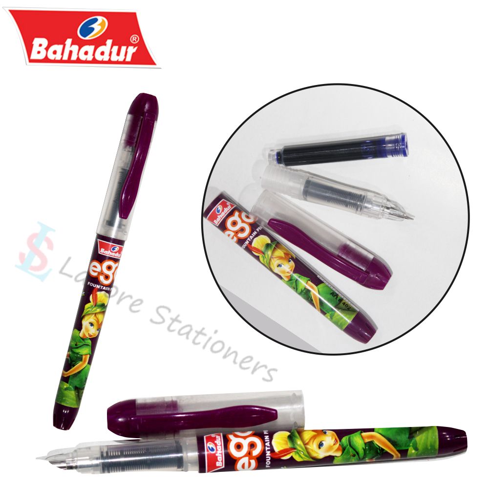 Bahadur Ego Fountain Pen 3 Piece Pen With Cartridge ink