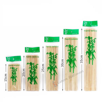 Wooden Bamboo Sticks for BBQ, Kabab Making, Craft & Decorative Work