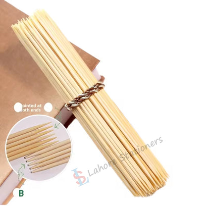 Wooden Bamboo Sticks for BBQ, Kabab Making, Craft & Decorative Work