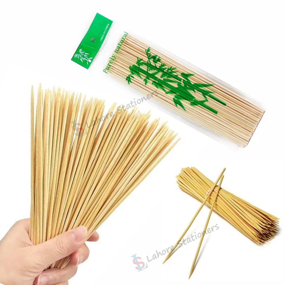 Wooden Bamboo Sticks for BBQ, Kabab Making, Craft & Decorative Work