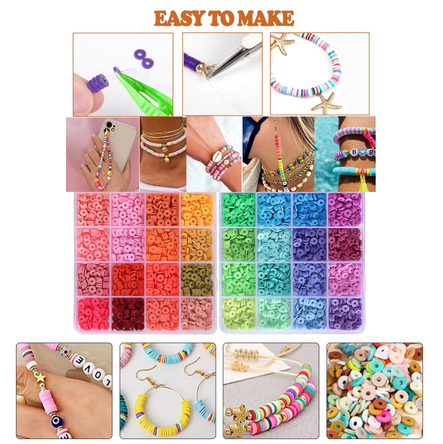Beads for Jewelry Making DIY Necklace, Earrings & Bracelet Making Beads