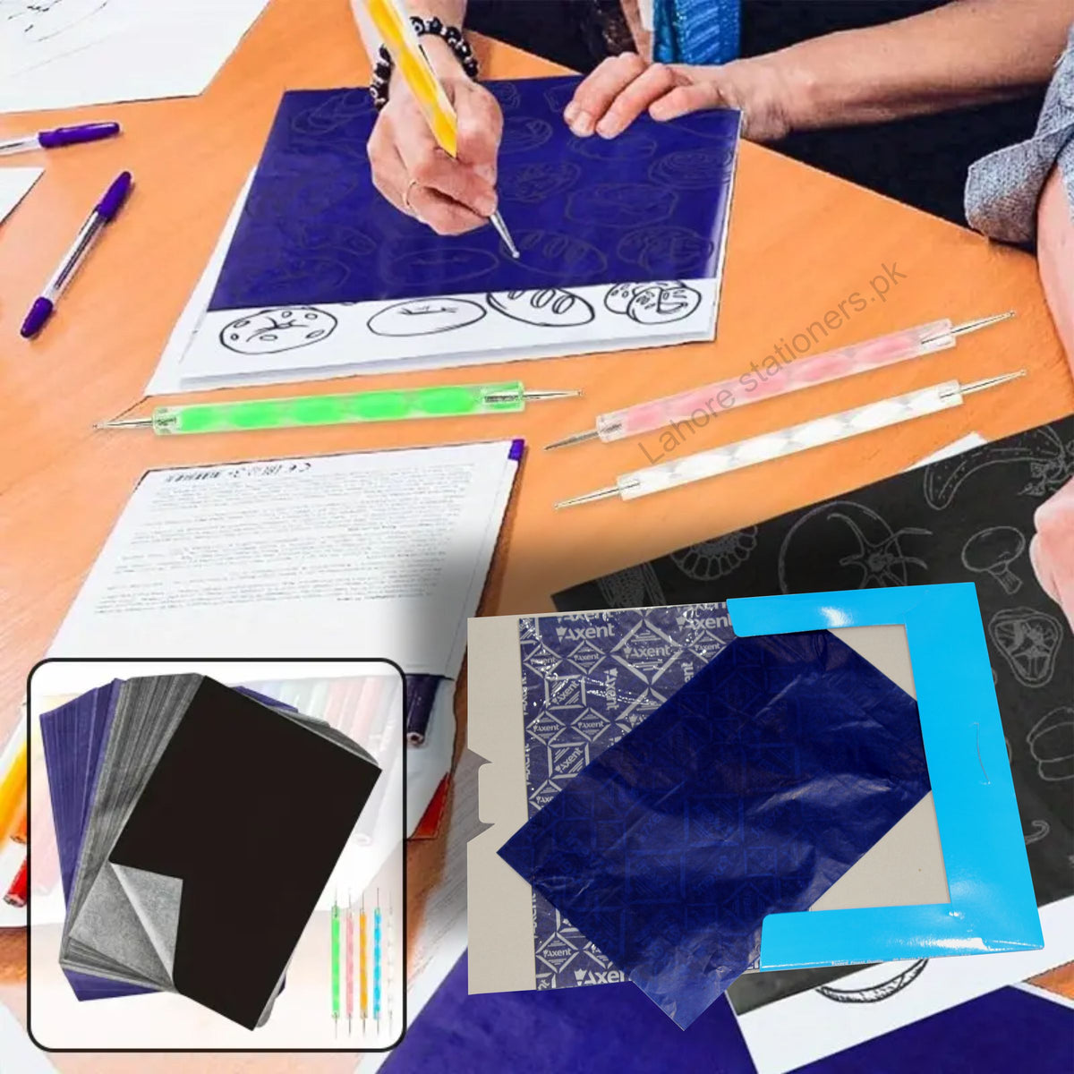 Blue Carbon Paper for Tracing 80 Sheets Pack