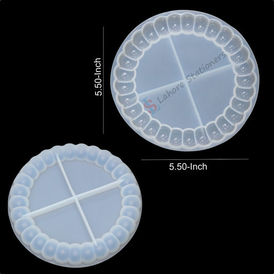 Bubble Round Tray Silicone Mold for Epoxy Resin, Concrete & Plaster