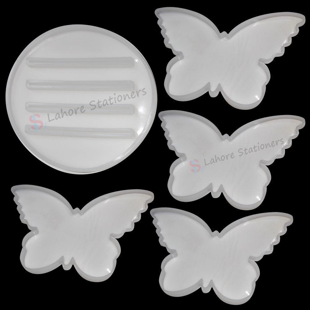 Butterfly Mold 5Pcs Coaster Silicone Resin Molds Set