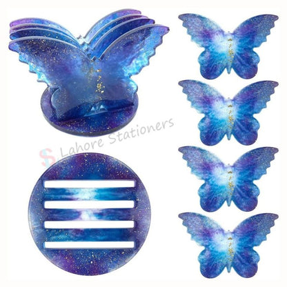 Butterfly Mold 5Pcs Coaster Silicone Resin Molds Set