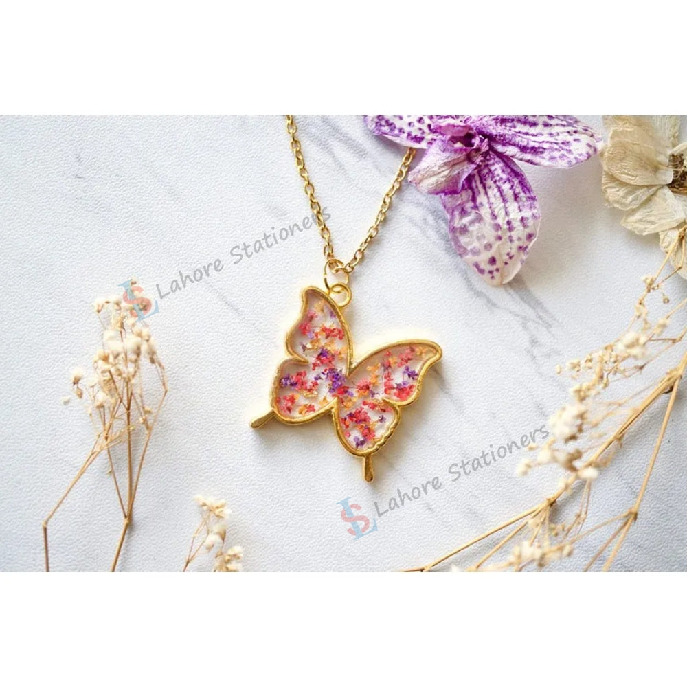 Butterfly Shaped Pendant Bezel Metal Frame Mold for DIY Resin Jewelry Making