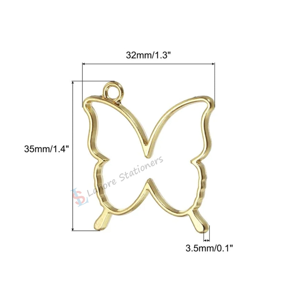 Butterfly Shaped Pendant Bezel Metal Frame Mold for DIY Resin Jewelry Making