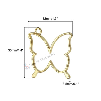 Butterfly Shaped Pendant Bezel Metal Frame Mold for DIY Resin Jewelry Making
