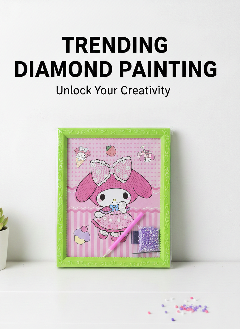 Diamond Painting Kit, Diamond Dot Painting , Gem Art, 5D DIY. (5X4”)