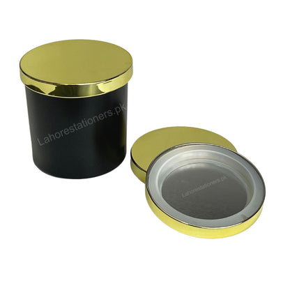 Empty Glass Candle Jar with Gold Metal Lid 220 ML Glass Container