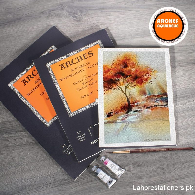 Canson Arches Rough Grain Watercolor Pad 12 Sheets 300 gsm Paper