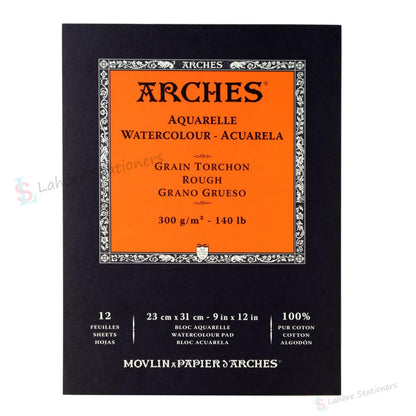 Canson Arches Rough Grain Watercolor Pad 12 Sheets 300 gsm Paper