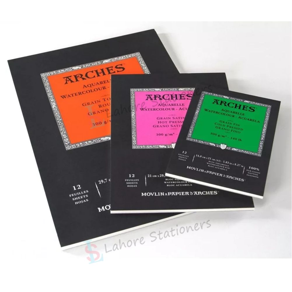 Canson Arches Rough Grain Watercolor Pad 12 Sheets 300 gsm Paper