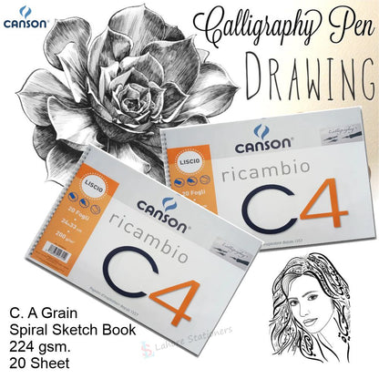 Canson Calligraphy Sketching Spiral Pad