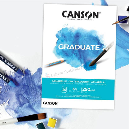 Canson Graduate Watercolor Pad 20 Sheets 250 gsm Paper