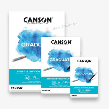Canson Graduate Watercolor Pad 20 Sheets 250 gsm Paper