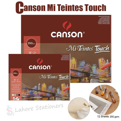 Canson Mi Teintes Touch Drawing Pad 350 gsm Paper 12 Sheets Top Quality Sketching Drawing Pad