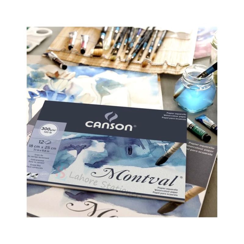Canson Montval Watercolor Drawing Pad 300 gsm 12 Sheets High Quality Paper