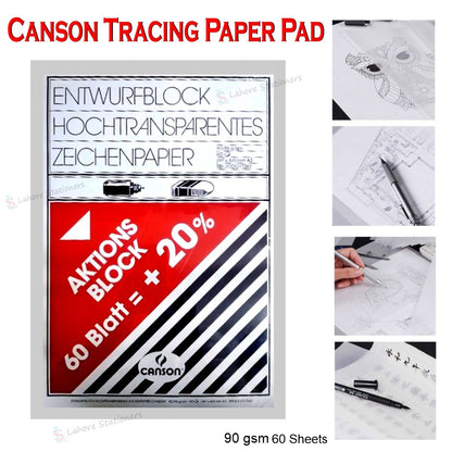Canson Tracing Paper Pad 90 gsm 60 Sheets A3 Size