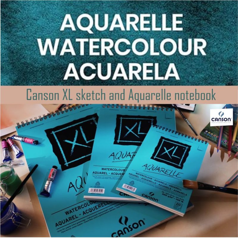 Canson XL Aquarelle Watercolor Spiral Pad 300 Gsm Paper 30 Sheets Sketching and Drawing Book