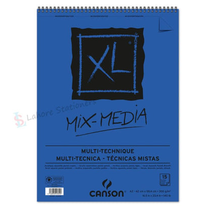 Canson XL Mix Media Spiral Sketchbooks Ideal for Acrylic Watercolor Pastel Pencil
