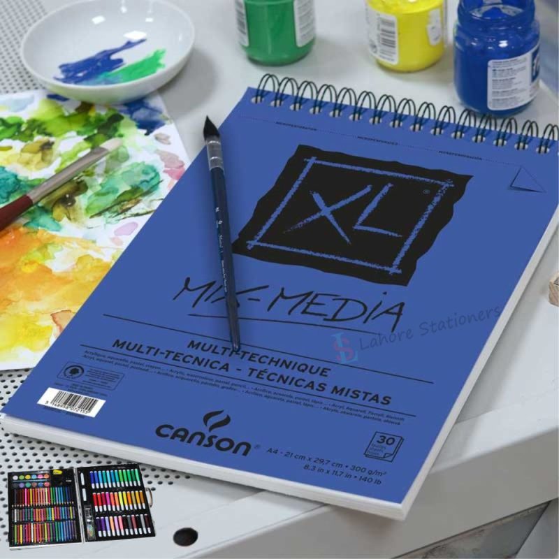 Canson XL Mix Media Spiral Sketchbooks Ideal for Acrylic Watercolor Pastel Pencil