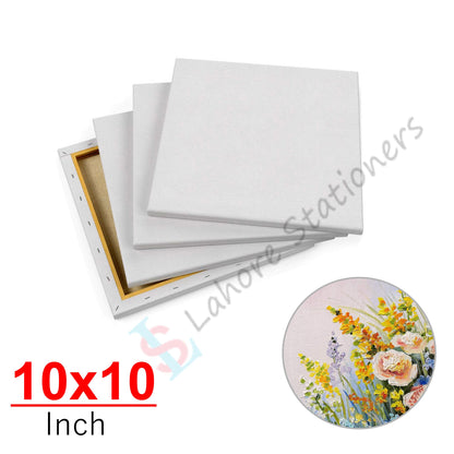 Canvas Board 10x10 Inches Superb Quality Square Artist Canvas