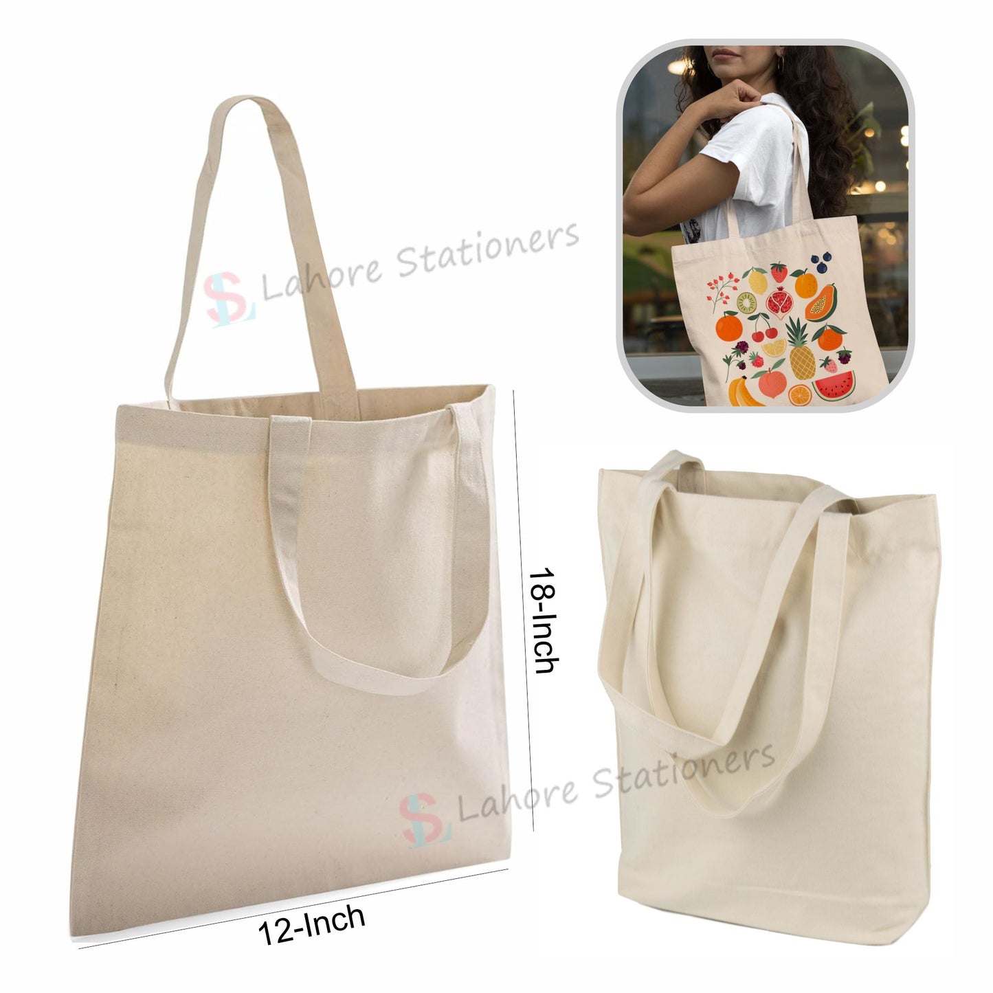 Cotton Canvas Tote Bag For Painting accessories Shopping Bags